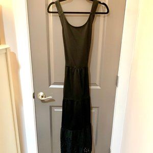 Jcrew Tiered knit maxi dress w/ eyelet trim (NWT)